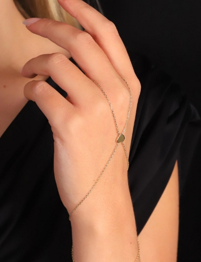 14 Ayar Altın Tek Kalpli Şahmeran resmi