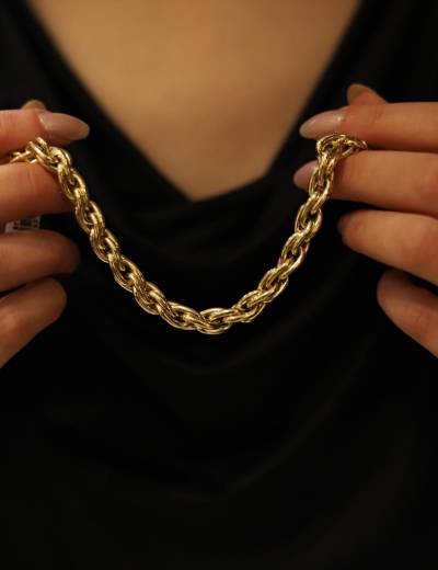 14 Ayar Altın Sarmal Düz Bileklik resmi