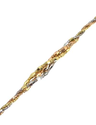 14 Ayar Altın Sarmal Dorika Bileklik resmi