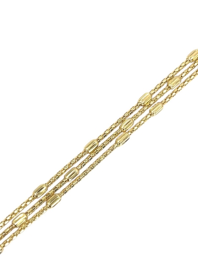 14 Ayar Altın 3 Sıra Hasır Dorikalı Bileklik resmi