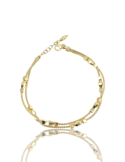 14 Ayar Altın 2 Sıra İtalyan Dorika Bileklik resmi