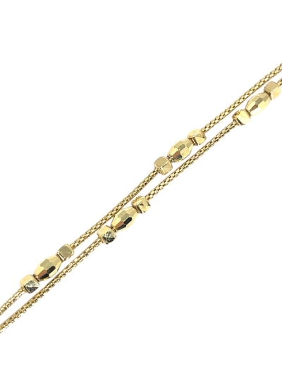 14 Ayar Altın 2 Sıra İtalyan Dorika Bileklik resmi