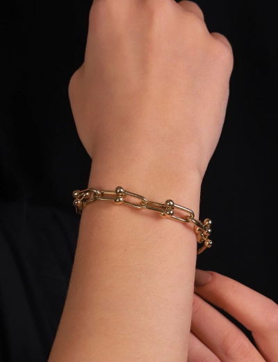 14 Ayar Altın Kalın Toplu Ataç Bileklik resmi