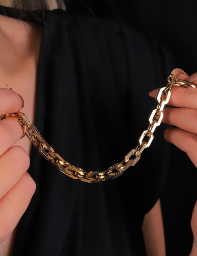 14 Ayar Altın Köşegen Ataç Bileklik resmi