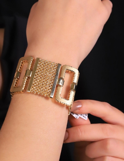 14 Ayar Altın Kalın İtalyan Dorika Bileklik resmi