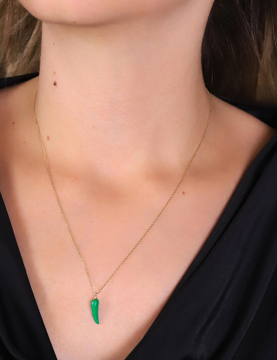 14 Ayar Altın Biber Kolye resmi