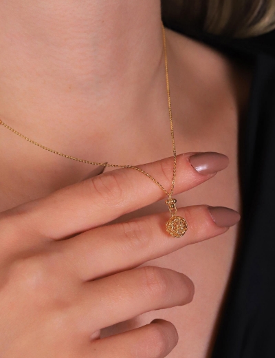 22 Ayar Altın Küre Model Kolye resmi