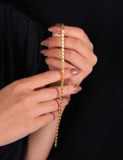 22 Ayar Altın Halep Zincir Bileklik resmi