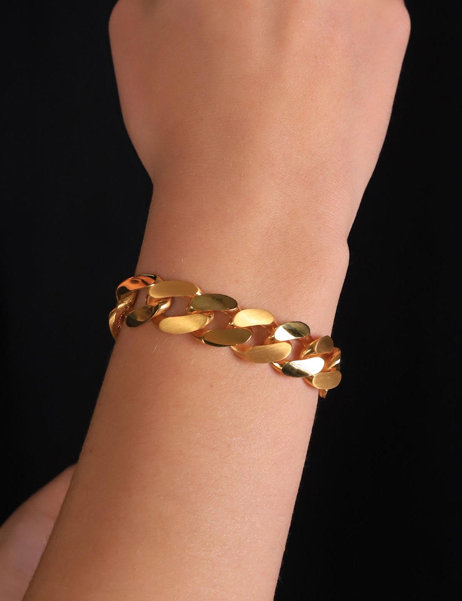 22 Ayar Altın Kumlu İtalyan Gurmet Bileklik resmi