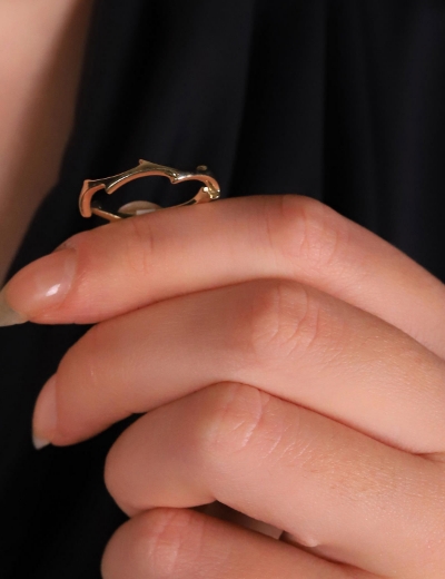 14 Ayar Altın Dalga Yüzük resmi