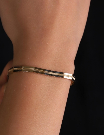 14 Ayar Altın Kanallı Ajda Bileklik resmi