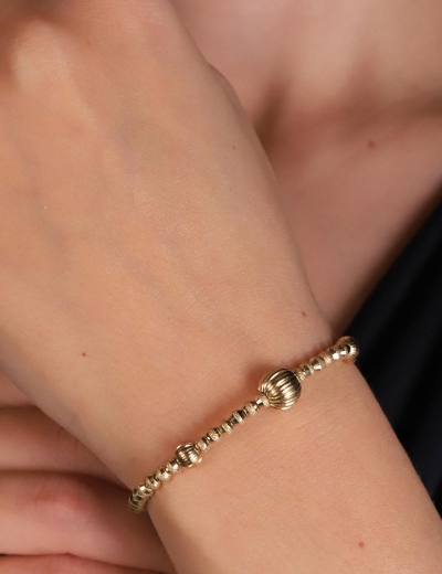 14 Ayar Altın Süzme Dorika Bileklik resmi