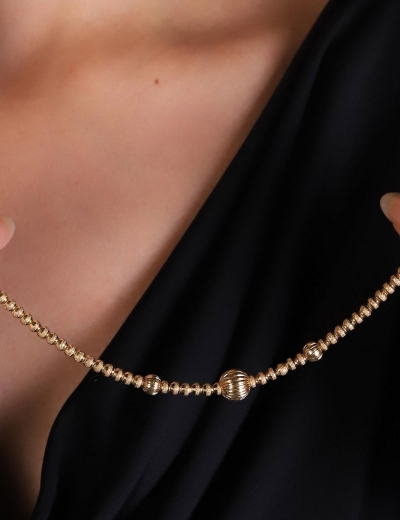 14 Ayar Altın Süzme Dorika Bileklik resmi