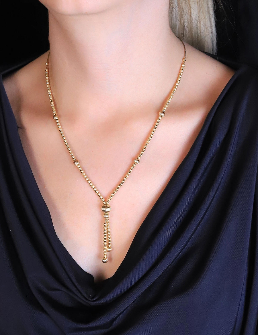 14 Ayar Altın Dorikalı Sarkıntı Kolye resmi