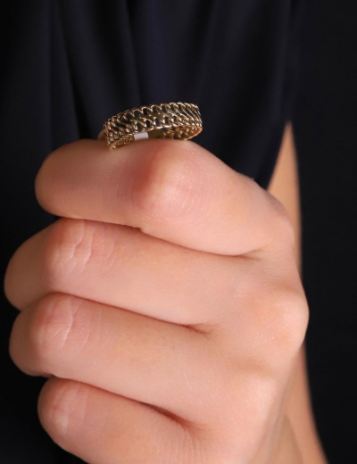 14 Ayar Altın Kırkayak Yüzük resmi