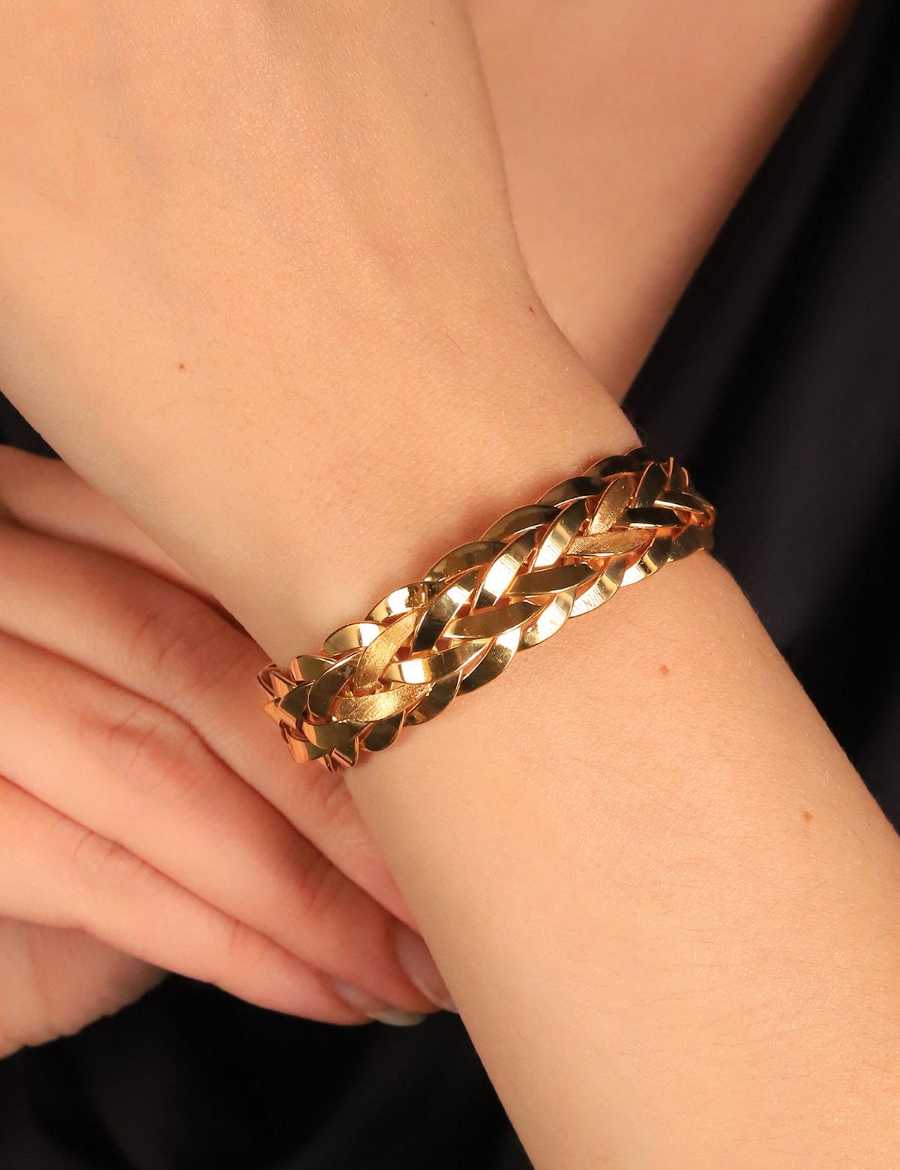 22 Ayar Altın Kumlu Sarmal Bileklik resmi