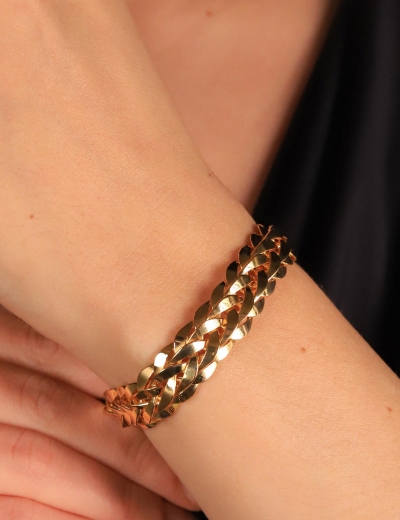 22 Ayar Altın Sarmal Düz Bileklik resmi