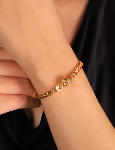 22 Ayar Altın Toplu Palmiye Bileklik resmi