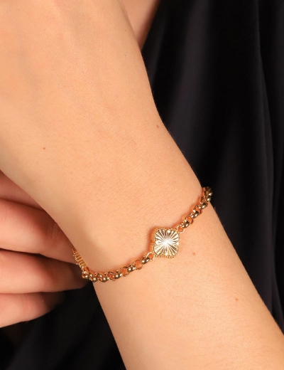 22 Ayar Altın Yonca Doc Bileklik