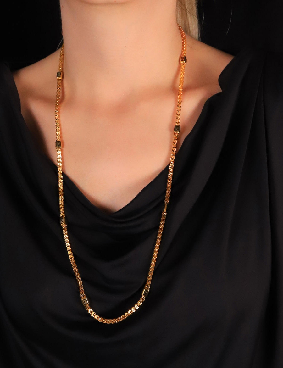 22 Ayar Altın Greek Palmiye Kolye resmi