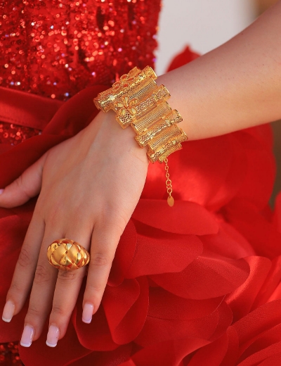 22 Ayar Altın Süzme Tül Kelepçe resmi