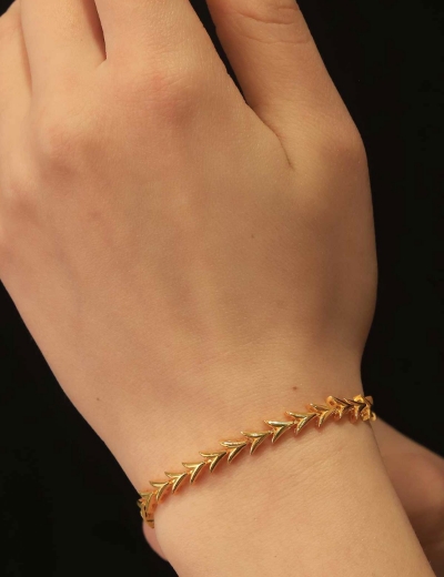 22 Ayar Altın Piramit Sıralı Bileklik