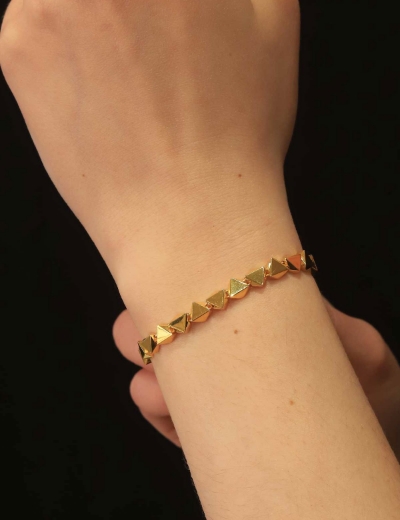 22 Ayar Altın Kristal Kesim Bileklik