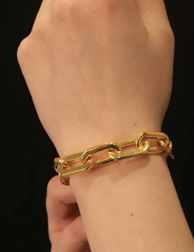 22 Ayar Altın Bombeli Ataç Bileklik