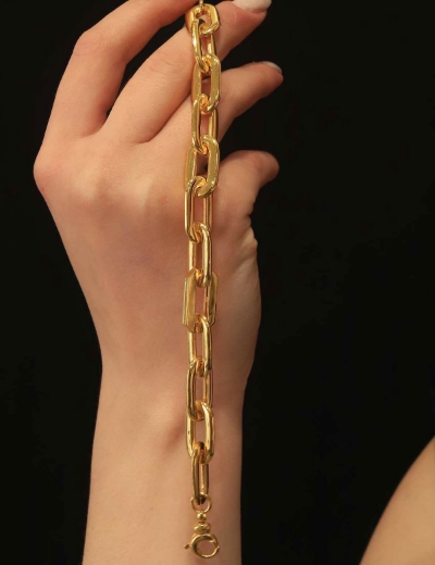 22 Ayar Altın Bombeli Ataç Bileklik