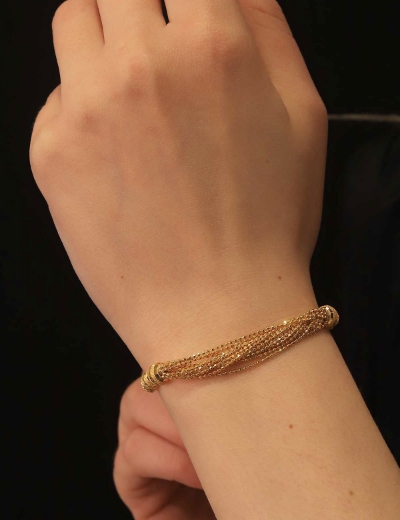 22 Ayar Altın Süzme Dorikalı İtalyan Bileklik