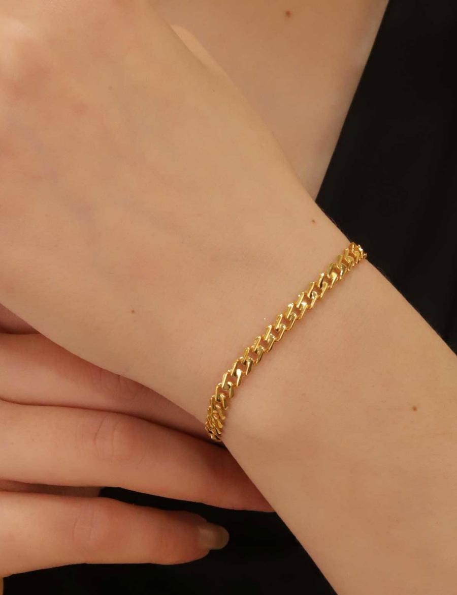 22 Ayar Altın İnce Gurmet Bileklik resmi