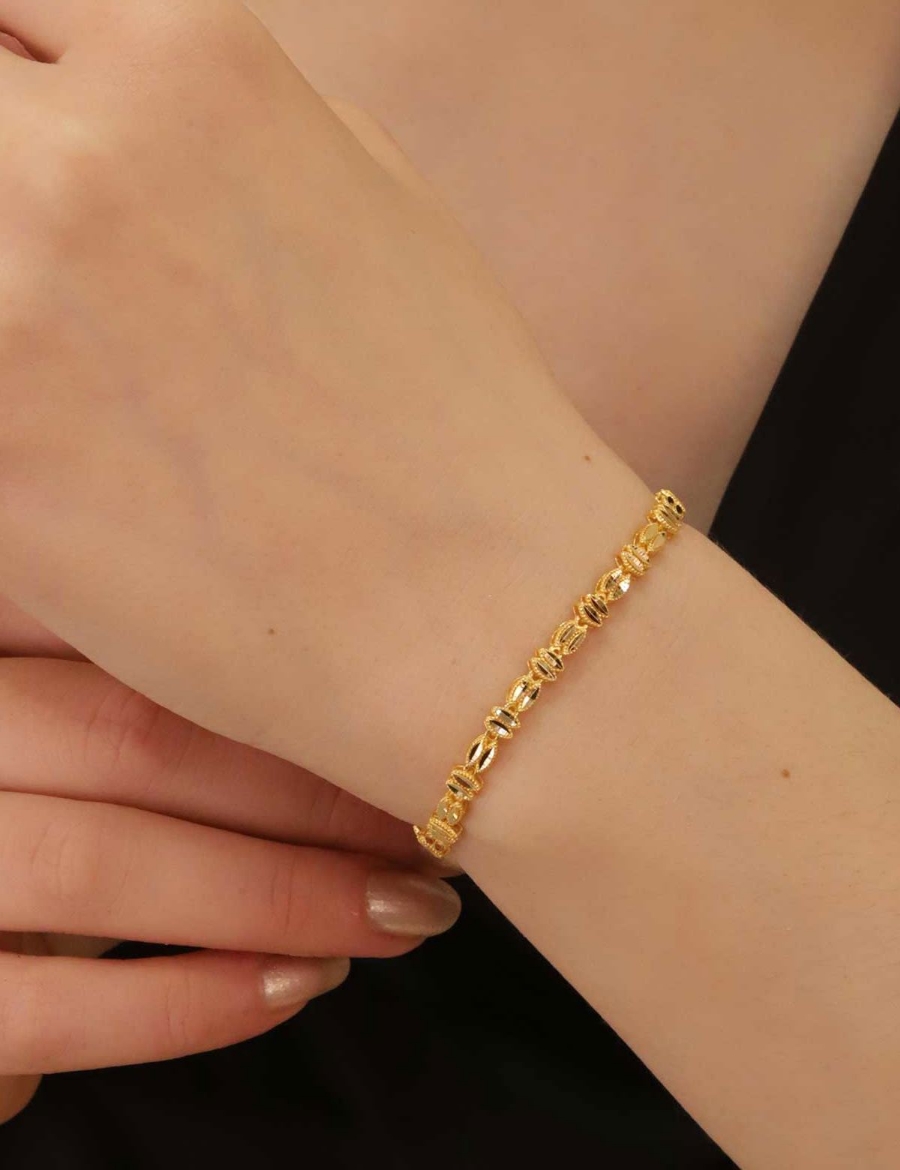 22 Ayar Altın Kalemli Badem Bileklik