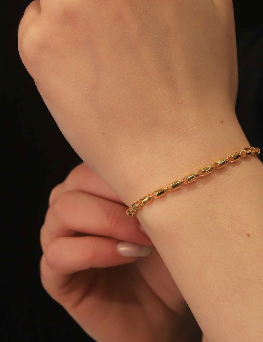 22 Ayar Altın Silindir Bileklik