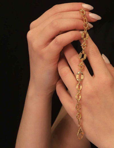 22 Ayar Altın Tasarım İtalyan Kumlu Bileklik