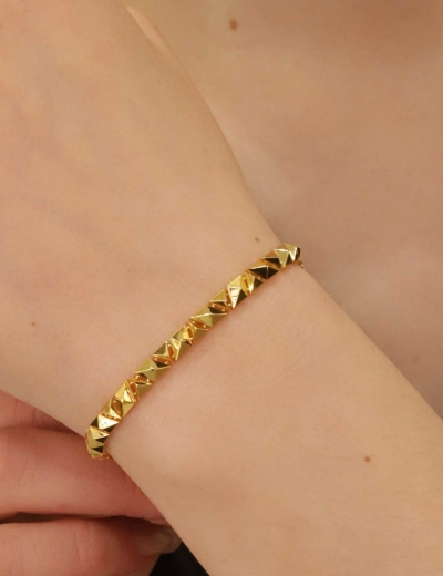 22 Ayar Altın Baklava Dilimi Bileklik