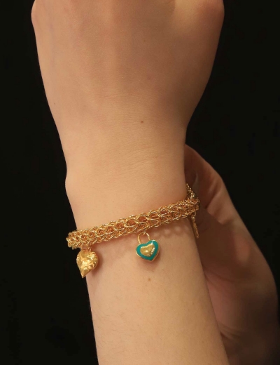 22 Ayar Altın Mineli Sallantılı Bileklik