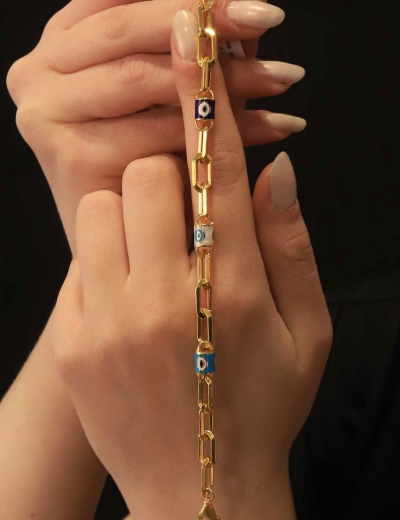 22 Ayar Altın Mineli Göz Bileklik