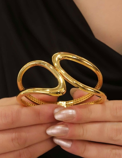 22 Ayar Altın Sarmal Parlak Kelepçe