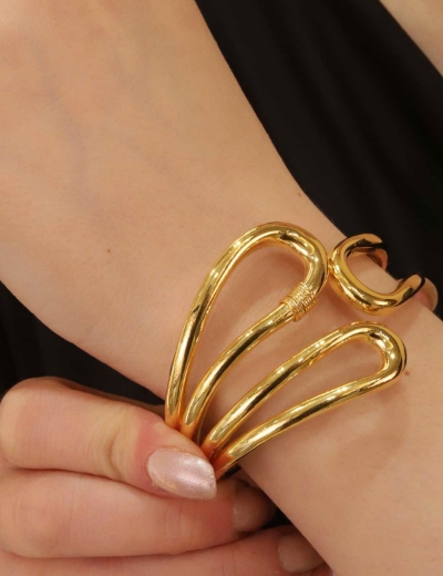 22 Ayar Altın Tasarım Sarmal Kelepçe