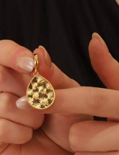 22 Ayar Altın Damla Kalemli Kolye Ucu