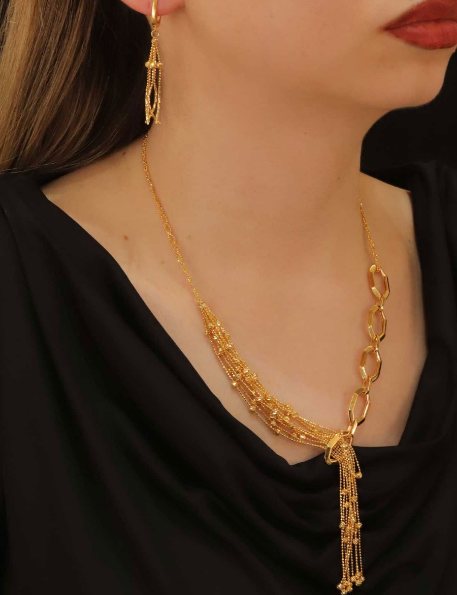 22 Ayar Altın Dorikalı Ataç Set