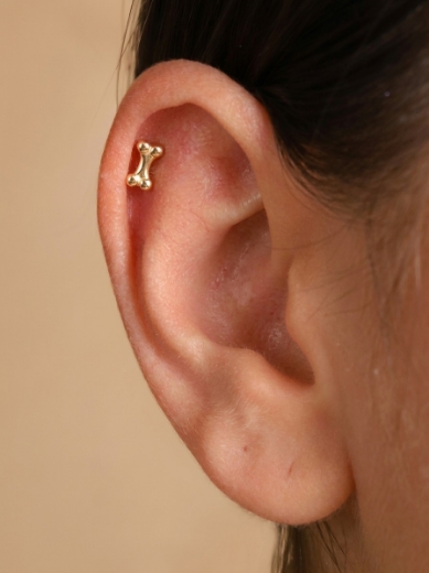 14 Ayar Altın Kemik Tasarım Tragus