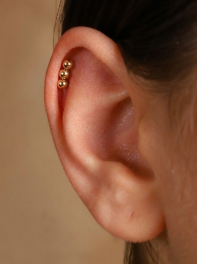 14 Ayar Altın Sıralı Nokta Tasarım Tragus
