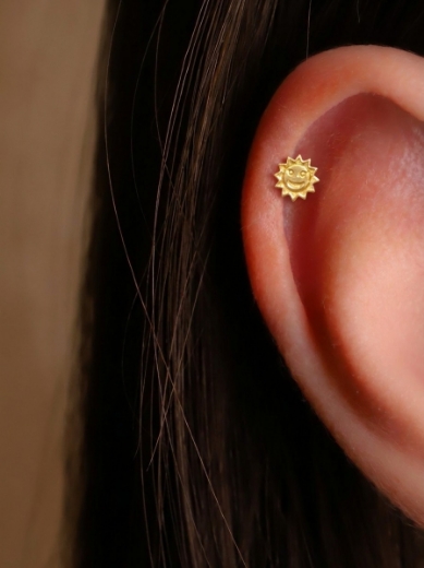 14 Ayar Altın Güneş Tasarım Tragus