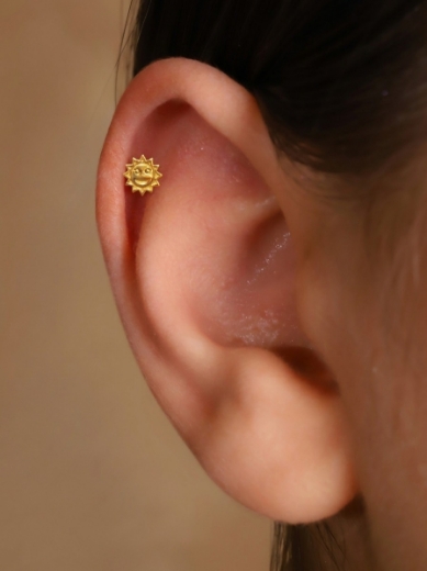 14 Ayar Altın Güneş Tasarım Tragus