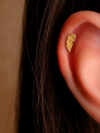 14 Ayar Altın Aslan Tasarım Tragus