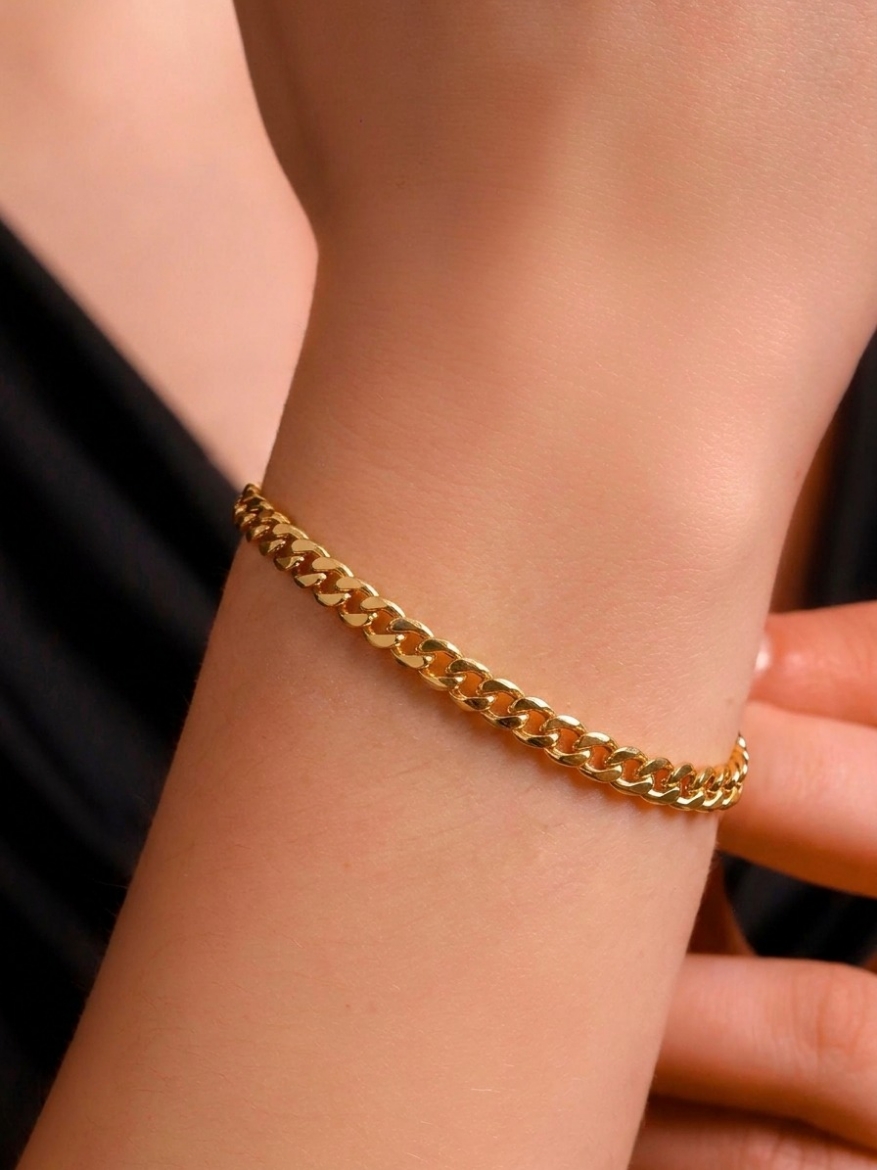 22 Ayar Altın Modern Tasarım Zincir Bileklik