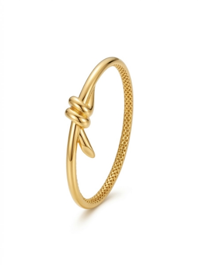22 Ayar Altın Aşk Düğümü Tasarım Zarif Kelepçe
